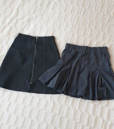 длинные юбки для школы: Школьная форма, цвет - Серый, Б/у