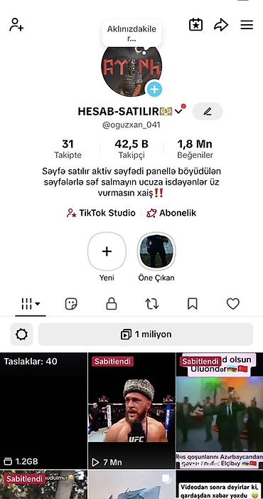 donər evi icarə: Satılır: hazır TikTok hesabı ( ilk başdan deyirəm fırıldaqçılar — 1