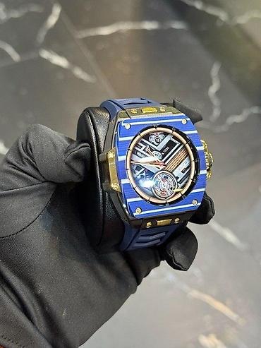 Qol saatları və aksesuarlar: Smart saat "VERTU WATCH BLUE CARBON GOLD BLUE STRAP 2025" Vertu — 2