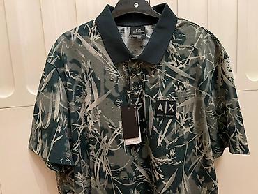 Kişi geyimləri: Polo köynək, Armani Exchange, XL, rəng - Yaşıl — 1