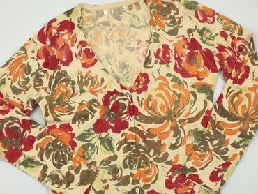 bluzki koszulowe w kwiaty: Kardigan, L, stan - Bardzo dobry