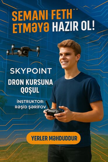 SkyPoint dron kursu dronların öyrənilməsi, idarə edilməsi və inkişaf
