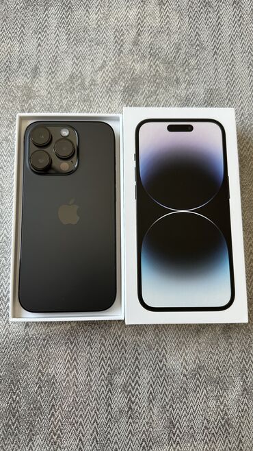 айфон 100: IPhone 14 Pro, Колдонулган, 256 ГБ, Кара, Куту, 87 %