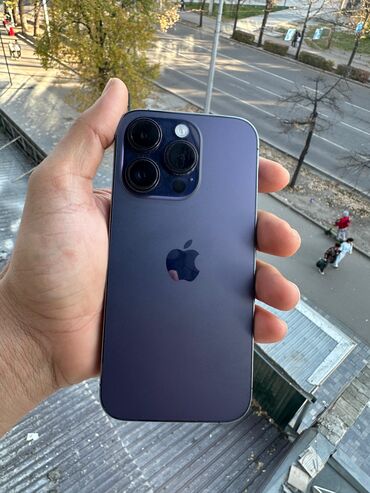 iphone 11 purple: IPhone 14 Pro, Колдонулган, 128 ГБ, Deep Purple, Каптама, 86 %