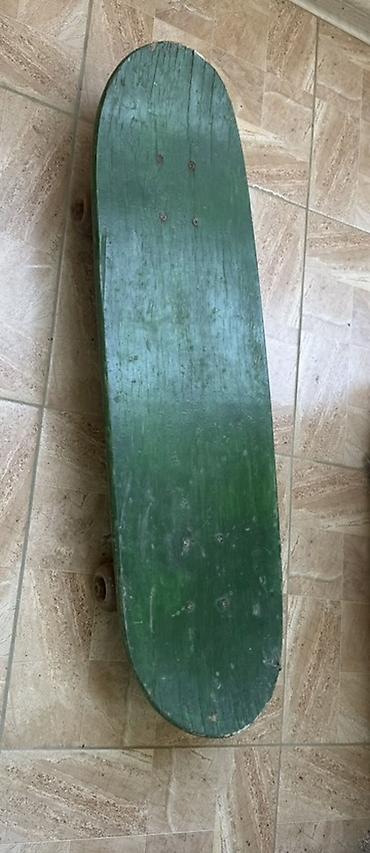 rulman: Yaxta taxtası (skateboard), yaşıl rəngli, tam komplekt: - Taxta gövdə — 1