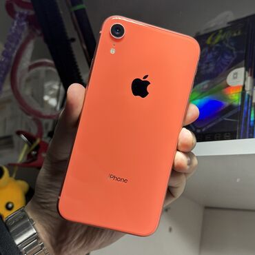 Apple iPhone: IPhone Xr, Б/у, 64 ГБ, Коралловый, Чехол, 81 %