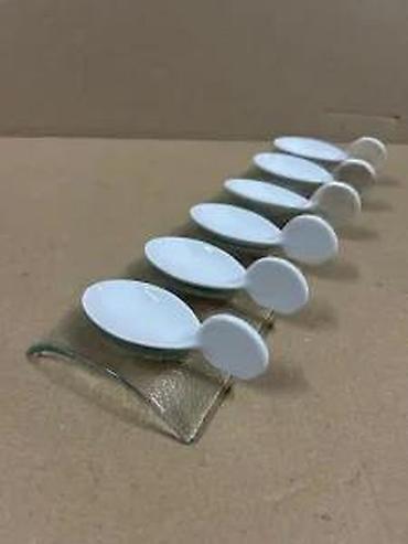 Ostala kuhinjska oprema: Set porcelanskih kašika za serviranje predjela – 6 komada - Dizajn za — 12