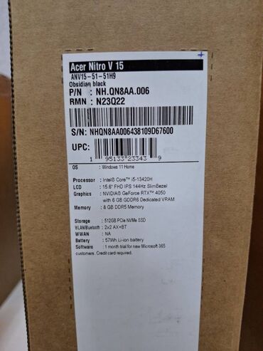 Acer: Yeni Acer Nitro, 15.6 ", Intel Core i7, 1 TB, Ünvandan götürmə, Pulsuz çatdırılma, Ödənişli çatdırılma -da lalafo.az — 10 Acer: Yeni Acer Nitro, 15.6 ", Intel Core i7, 1 TB, Ünvandan götürmə, Pulsuz çatdırılma, Ödənişli çatdırılma — 10