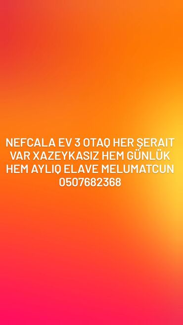 kiraye evlerin satisi: 2 kv. m, 3 otaqlı