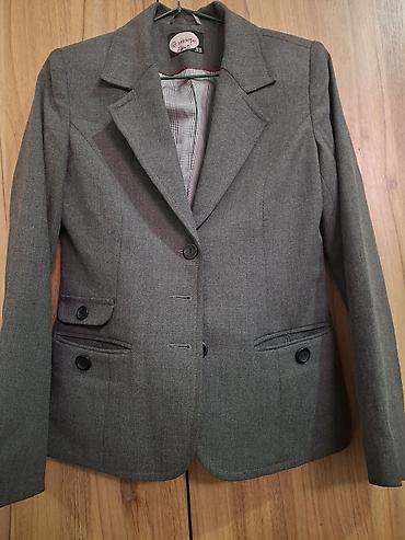gestalt blazer: Женский классический пиджак Selespet - Цвет: серый меланж - Посадка — 8
