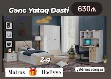 matras gence: *Gənc Yataq Dəsti 💫630Azn* ✔️Material:Rusiya Laminat 18/lik ◽Rəng — 1