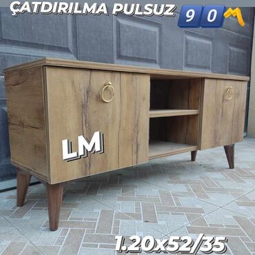 tv stand: Yeni, Düz TV altlığı, Polkalı, Laminat