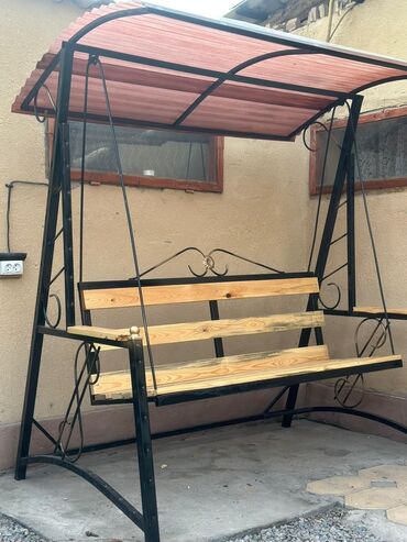 искусственный газон на стену: Бакча селкинчеги Металл, Жөлөнгүчү менен, Чатыры менен