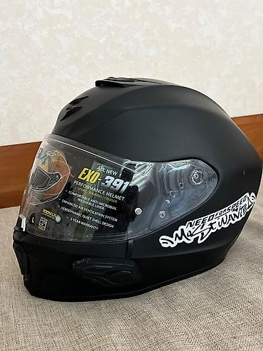 moto debilqe: Scorpion EXO-391 (Mat Qara) + Shark by SENA Intercom Orijinal — 2