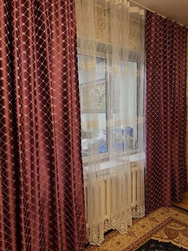 эксклюзивные шторы: Комплект штор, Жаккард, С тюлем в комплекте, Готовое изделие, Новый, Для зала