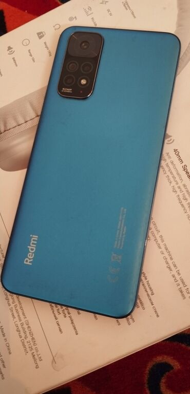 Мобильные телефоны и аксессуары: Xiaomi, Redmi Note 11, Б/у, 64 ГБ, цвет - Синий, В рассрочку, 2 SIM