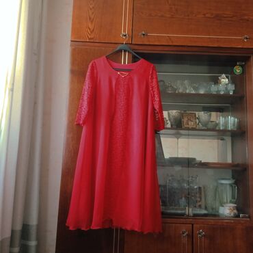 вечернее платья из атлас: Вечернее платье, 4XL (EU 48), 5XL (EU 50)