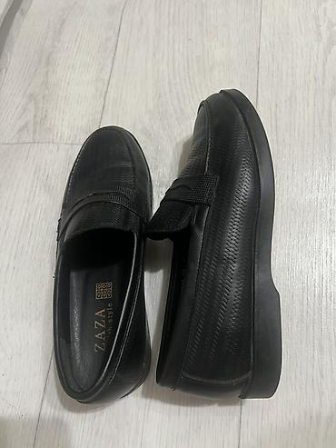 лоферы zara: Мужские туфли, 36.5, Б/у, цвет - Черный, Самовывоз — 1