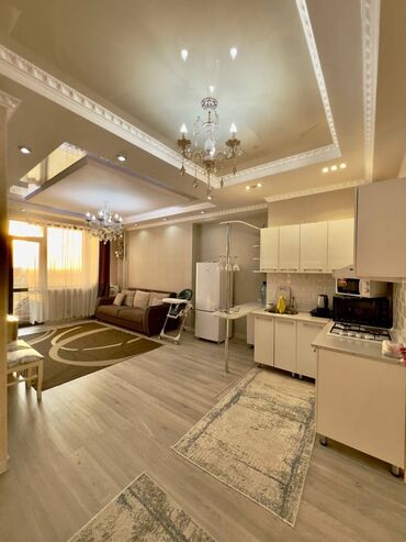 лермантова жибек жолу: 1 комната, 67 м², Элитка, 13 этаж, Евроремонт