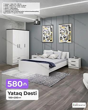 Yataq Dəsti – 160×200 sm Komplekt: - Çarpayı: 1 ədəd, 160×200 sm - lalafo.az -da Yataq Dəsti – 160×200 sm Komplekt: - Çarpayı: 1 ədəd, 160×200 sm -