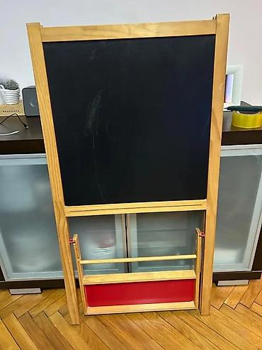 Dečije table za crtanje: Drvena dvostrana tabla za pisanje/oglašavanje - Stabilan A‑ram od — 2