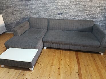 kunc divan metbex ucun: Künc divan dəsti – sol tərəf uzanma hissəli - Rəng: Tünd boz -