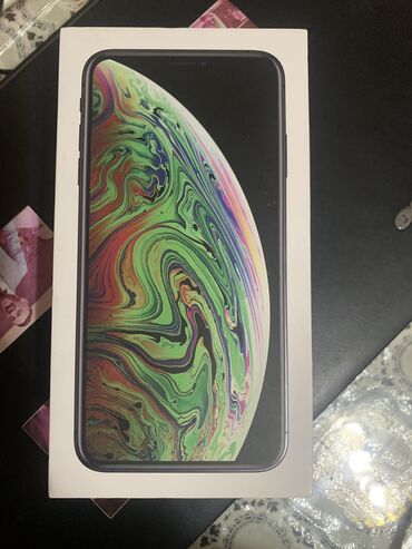 iphone 13 pro max bishkek: IPhone Xs Max, Б/у, 64 ГБ, Jet Black, Чехол, Коробка, 100 %