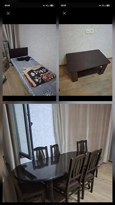 Qonaq otağı üçün, İşlənmiş, Açılmayan, Oval masa, 6 stul