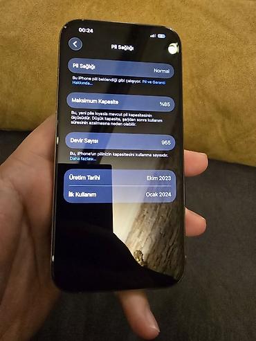 Apple iPhone: IPhone 15 Pro, 128 GB, Gümüşü, Face ID — 9