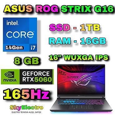 Ноутбуки и аксессуары: Новый ASUS ROG, 16 ", Intel Core i7, 1 ТБ, Платная доставка, Доставка в районы, Самовывоз — 1