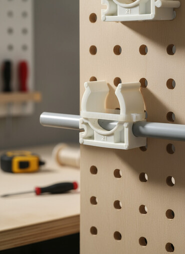 флипчарты прижимная планка: Трубный держатель (клипса, хомут), Материал: Пластик, Диаметр резъбы: 20 мм