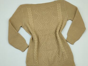 eleganckie brązowa bluzki: Sweter, L, stan - Bardzo dobry