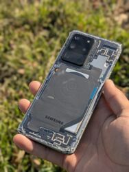 корпоративная сим: Samsung Galaxy S20 Ultra, Колдонулган, 128 ГБ, түсү - Боз, 1 SIM, 2 SIM, eSIM