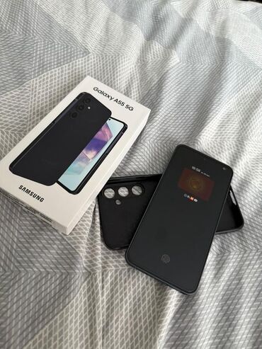 самсунг а52s: Samsung Galaxy A55, Колдонулган, 256 ГБ, түсү - Кара, 2 SIM