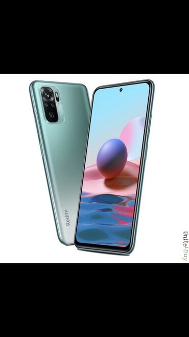 купить redmi note 9: Redmi, Redmi Note 10S, Колдонулган, 128 ГБ, түсү - Көк, 2 SIM