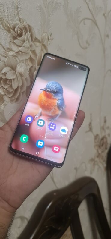 samsung mini telefon: Samsung Galaxy S10 Plus, 128 GB, rəng - Qara, Sensor, Barmaq izi, Simsiz şarj