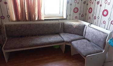 Mətbəx üçün künc divan dəsti - L‑formal künc quruluşu: bir uzun