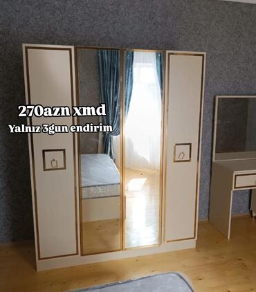 Yataq otağı dəstləri: Açılan, 4 qapılı Düz dolab, Şifonyer