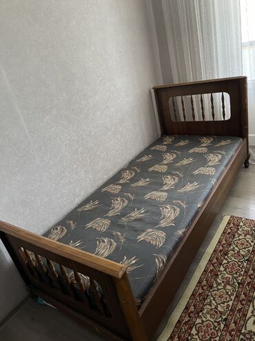 malazya yataq: Б/у, Односпальная кровать, Без подьемного механизма, С матрасом, Без выдвижных ящиков, Россия