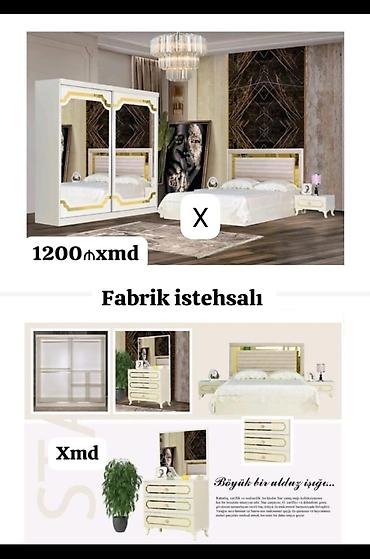 1200: Yataq otağı dəsti – Fabrik istehsalı Zərif qızılı dekor xəttləri və — 1