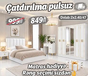 Yataq otağı dəsti – zərif, müasir dizayn Dəst tərkibi: - İki nəfərlik