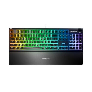 клавиатуры игровые: Клавиатура, SteelSeries, Мембранная, Проводное подключение, Размер: 100%
