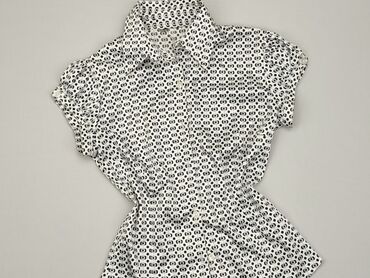 białe bluzki z kołnierzykiem krótki rękaw: Блуза жіноча, S, стан - Дуже гарний
