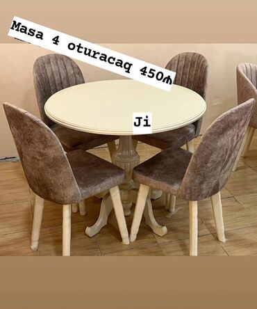 İkimərtəbəli uşaq çarpayıları: Qonaq otağı üçün, Yeni, Açılmayan, Yumru masa, 4 stul