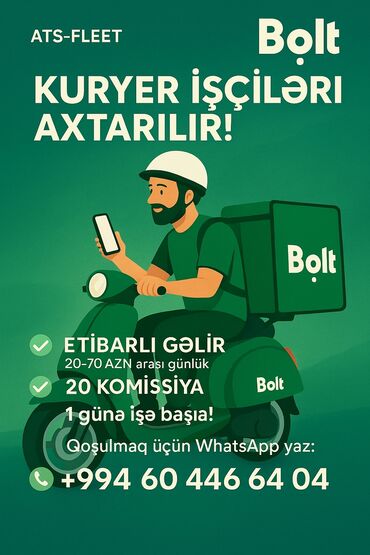 iş elanları part time 2024: Sürücü-kuryer tələb olunur, Şəxsi nəqliyyat vasitəsi ilə, Gündəlik ödəniş, Təcrübəsiz