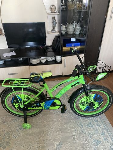 самокат электронный цена: Детский велосипед BMX (примерно 18–20") в ярко‑зеленой расцветке с