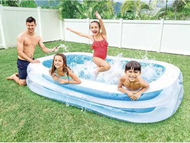 бассейн для семейного отдыха: Надувной бассейн Intex Размер 262х175х56см От 6 лет Объем 770 л