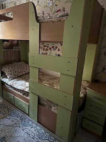 3 3: Детский мебельный комплект: двухъярусная кровать + рабочая зона - — 3