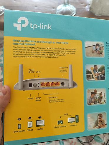 cin internet paketi: Wi Fi Tp-link TD-W8961N
300 mbps
tam işlək vəziyyətdə.
Gəncə şəhəri — 5