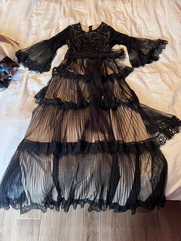 классическое платье: Вечернее платье, Классическое, Длинная модель, С рукавами, С пайетками, 2XL (EU 44)
